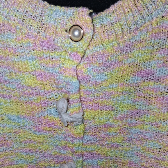 Akira Yellow Cropped Cardigan Sweater - Picture 8 of 9